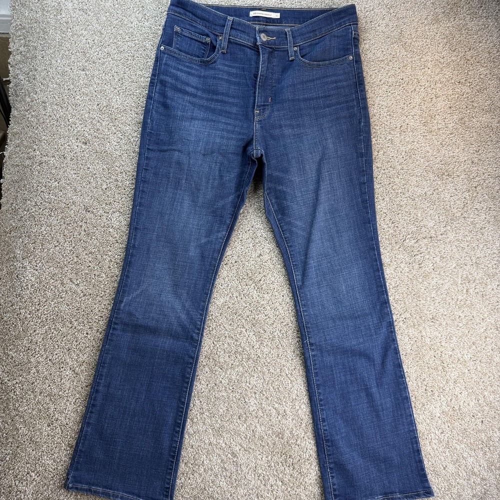 Levi's 315 Shaping Bootcut Jeans Womens 31 Medium Wash Blue Slim Stretch Denim